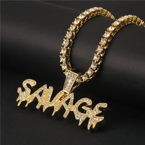 Bling Savage 18k Gold Plated Hip Hop Pendant