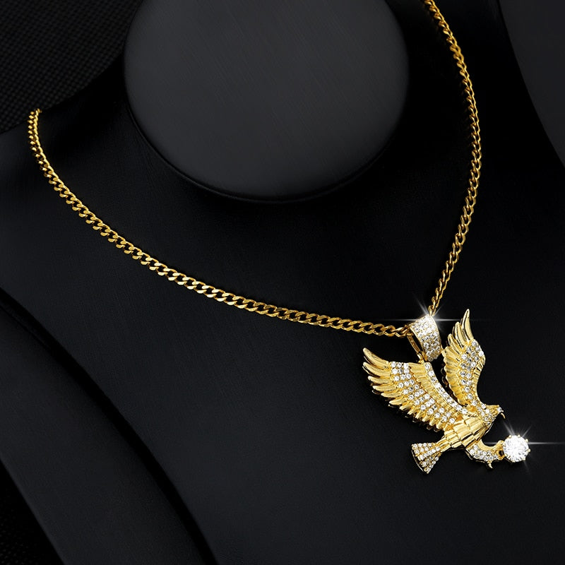 18k Gold Plated Eagle Pendant Chain