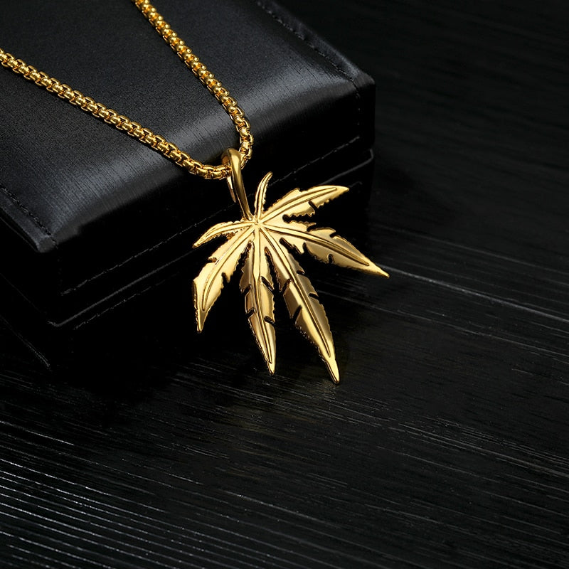 18k Gold Plated Maple Leaf Pendant