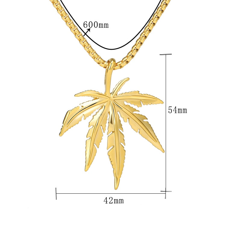 18k Gold Plated Maple Leaf Pendant