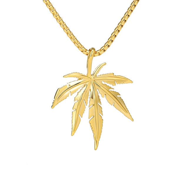 18k Gold Plated Maple Leaf Pendant