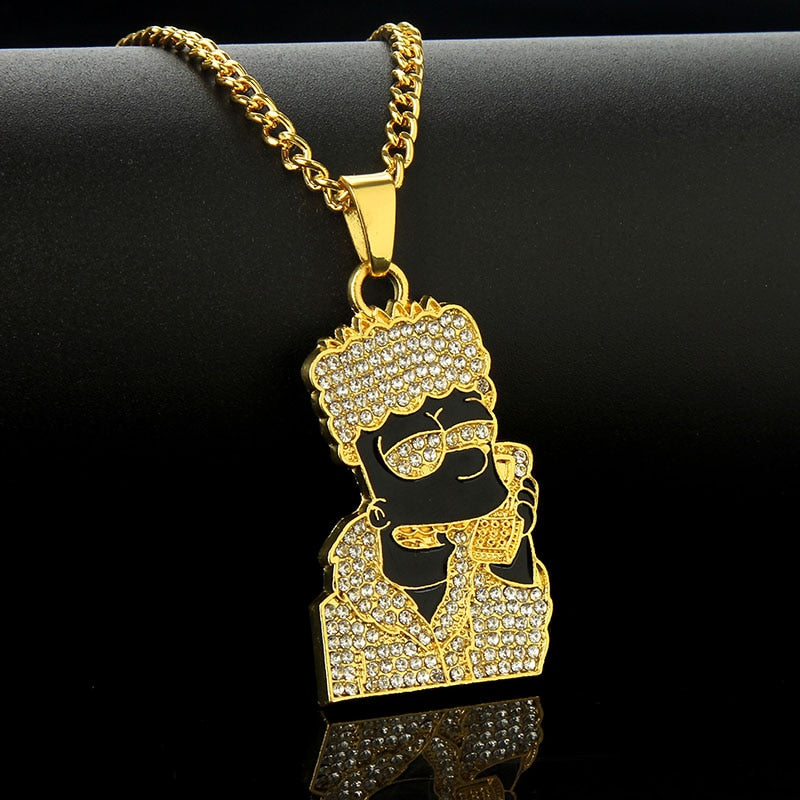 Simpson Bling 18K Gold Plated Pendant