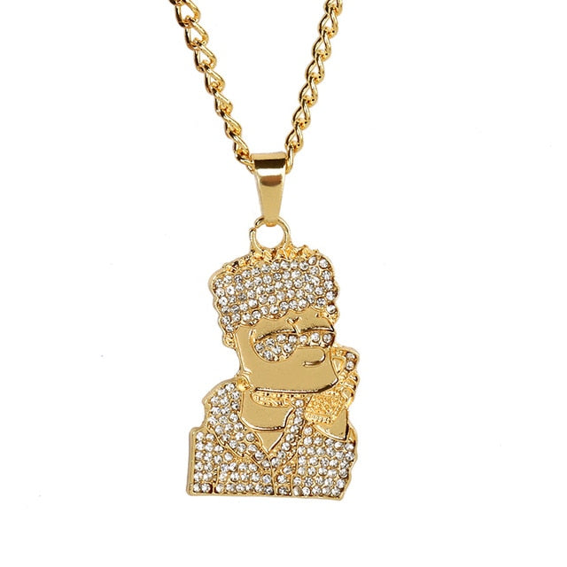 Simpson Bling 18K Gold Plated Pendant