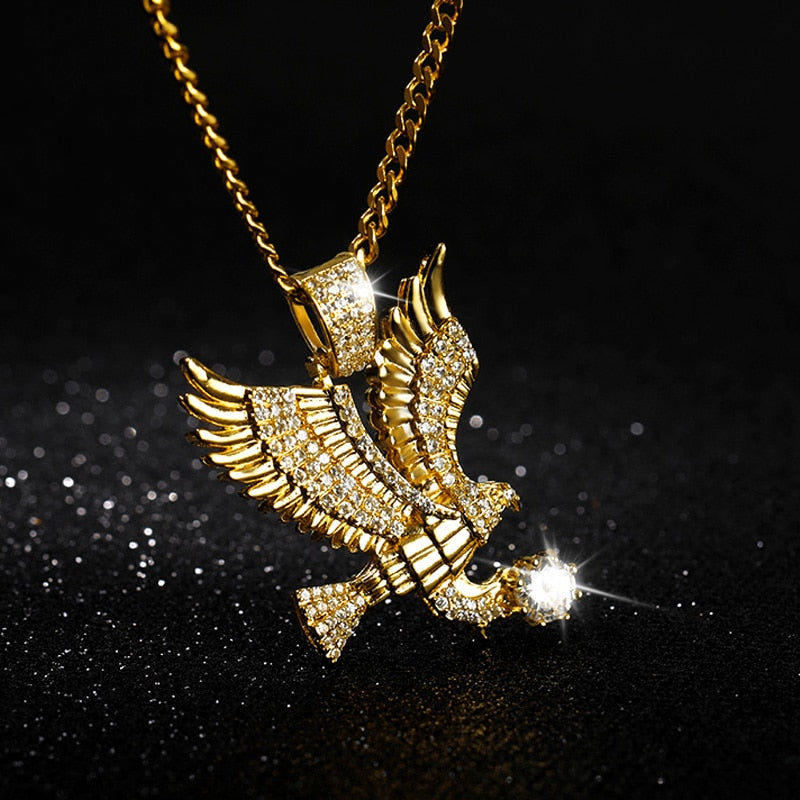 18k Gold Plated Eagle Pendant Chain