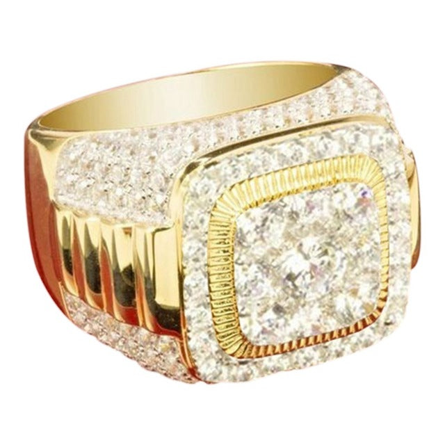 18k Gold Plated ice out Ring